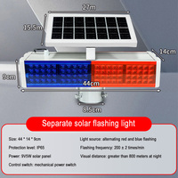 Feux stroboscopiques LED prismatiques à haute intensité alimentés par l'énergie solaire, balise d'avertissement clignotante pour la construction routière dans des environnements extérieurs difficiles