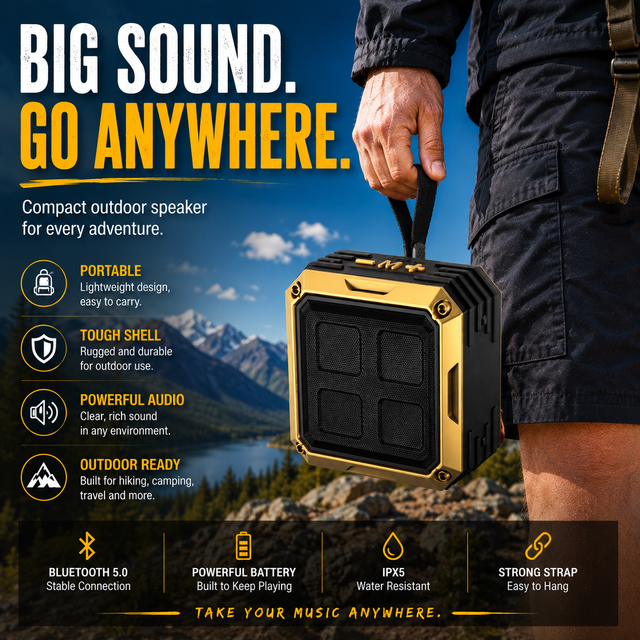 Hot Selling Product Sundown Audio Square Wireless Portable HiFi Bass Audio +speaker TWS Stereo Pairing