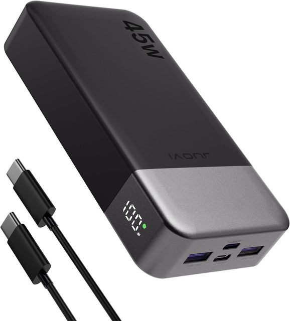 45W 20000mAh Power Bank (Black) and  Power Bank (Blue)