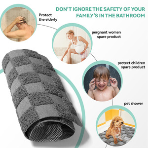 Alfombra Antideslizante para Baño de PVC, Rectangular, Color Sólido, Impermeable, para Ducha y Bañera, para Uso Doméstico - Product Image 1