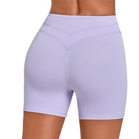 Short de yoga taille haute effet seconde peau avec ceinture croisée, coupe ajustée, pour course et cyclisme en extérieur 9721