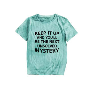 Camiseta de manga corta para mujer, estilo tie-dye, personalizada, moderna, holgada, cómoda, de alta calidad y muy vendida. - Product Image 1