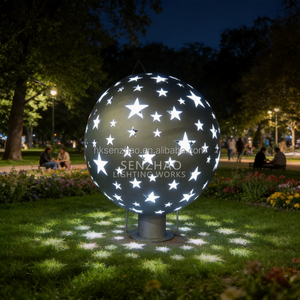 Escultura Metálica Decorativa Senzhao con LED para Jardín, Impermeable IP65, Hermosa Forma de Bola Redonda - Product Image 2