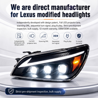 Ensemble de phares à lentille de projecteur bi-xénon modifiés, feux de jour à LED et clignotants séquentiels POUR Lexus IS200 (1998-2005 Altezza)