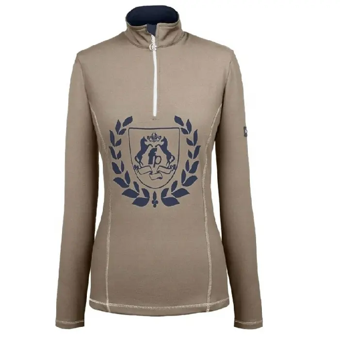 Customized Fully New Arrival Olive Equestrian Horse Riding Long Sleeve Base Layer Riding Top