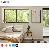 Ventanas Corredizas de Aluminio con Certificación AMJ NFRC CA Energy Star, Doble Acristalamiento, Vidrio Low-E, Ventanas de Repuesto para Proyectos Premium
