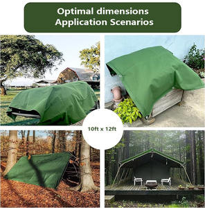 Teloni in tela cerata resistente da 13 once, 10x12 piedi, su misura, con occhielli antiruggine per tende da campeggio, tettoie, tetto, impilamento legna - Product Image 5