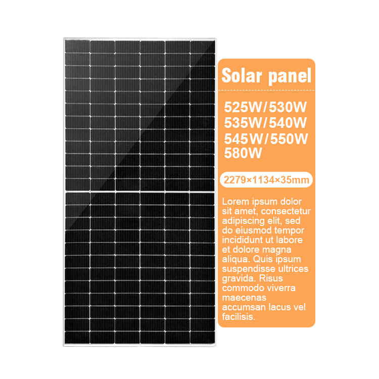 Panneau solaire monocristallin noir bon marché en gros en stock meilleur prix 450w 550w 580w panneaux solaires mono à haut rendement