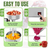 Machine à confiture électrique en acier inoxydable de qualité commerciale 450W avec garantie d'un an pour les sauces de tomates, de bleuets et de fraises