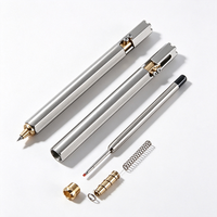Stylo à bille tactique EDC en acier inoxydable avec mécanisme coulissant en laiton, stylo de poche hexagonal en métal pour signature, idéal comme cadeau