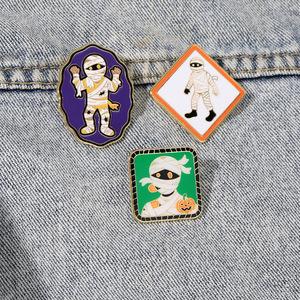 Bán Buôn Xu Hướng Mới Hình Ve Áo Thời Trang Kim Loại Thiết Lập Tùy Chỉnh Mềm Men Pin Punk Xác Ướp Trâm Cho Ba Lô - Product Image 3