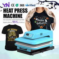 Presse à chaud automatique électrique Ingani pour transfert par sublimation sur t-shirts, avec plateau de 38x38cm et garantie d'un an