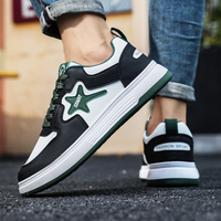 MF03 Nouvelles chaussures de skate pour hommes, nouvelles chaussures blanches décontractées à semelle épaisse pour l'automne, chaussures athlétiques polyvalentes et tendance pour adolescents