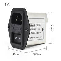 Module de suppression du bruit avec filtre EMI RFI IEC Power Entry 250VAC 1A-10A avec interrupteur et fusible