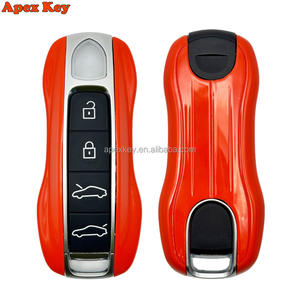 Fundas de Repuesto para Llaves de Alta Calidad en Color Naranja para Porsche con Adhesivos para Crear Marcos de Fotos Artísticos - Product Image 1