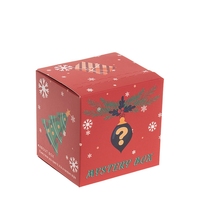 Boîte mystère de jouets cosmétiques écologiques imprimés sur mesure, boîte mystère d'anime, boîte mystère chanceuse, boîte mystère noire et rouge, emballage cadeau en papier, boîte mystère