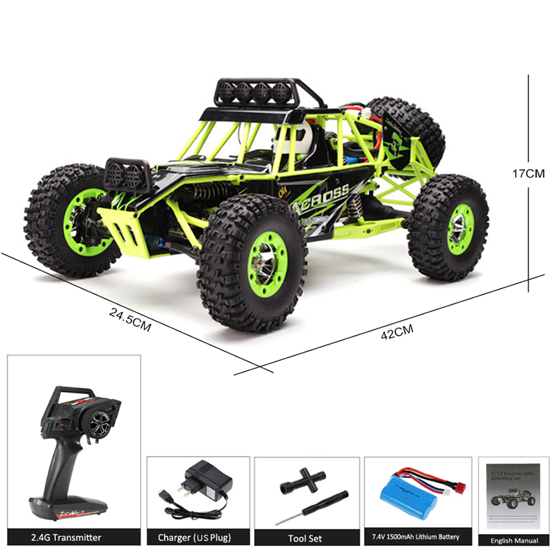 ZIGO TECH 50 KM/H WLToys 12427 1:12電動バギーオフロード4Wd