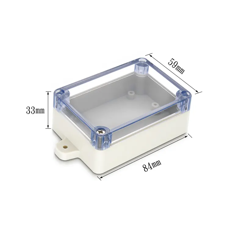 Caixa de cobertura transparente eletrônica, caixa de junção de plástico ABS pequena personalizada profissional à prova d'água