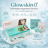 Kit de soin du visage 3 en 1 CO2, oxygénation à bulles, pods Glowskin, éclaircissement de la peau, détox, glamour, rajeunissement de la peau