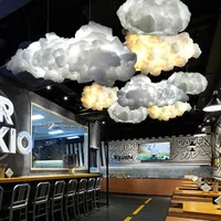 Dimmable LED Lustre Nuage Lampe Creative PVC Soie Matériel 360 Angle de Faisceau Garantie de 3 Ans pour Salon Suspension Facile