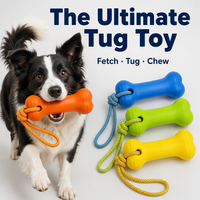 Jouet à mâcher pour chien en forme d'os, classique, mignon et tendance, en mousse EVA écologique, durable, pour usage quotidien, anti-ennui, avec corde colorée