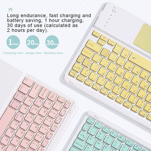 Teclado Externo Delgado y Colorido, Teclado Inalámbrico Bluetooth Recargable Portátil para Tablet de 10 Pulgadas con Panel Táctil, Tablet Lenovo X1 - Product Image 4
