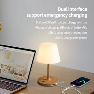 Lampe de douche moderne simple rechargeable et étanche, lampe de table pour lecture, chambre à coucher, salon, lampes à piles IP44 - Product Image 4