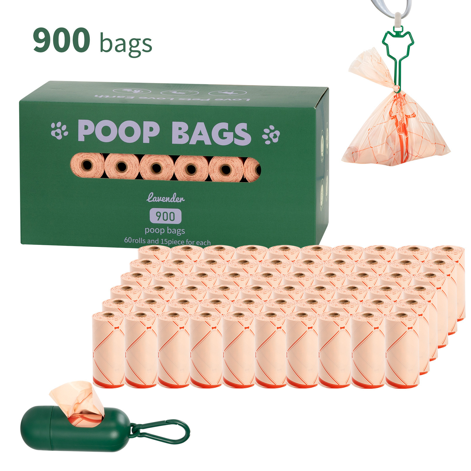Coffret 60 rouleaux + distributeur + clips