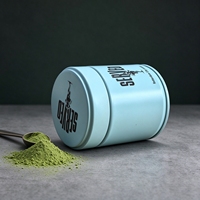 Boîtes hermétiques pour matcha 30g 50g, boîtes métalliques de qualité alimentaire, contenants ronds vides pour l'emballage de poudre de matcha