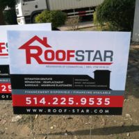 Panneau publicitaire extérieur personnalisé en PVC expansé imprimé pour jardin, type Bandit Sign