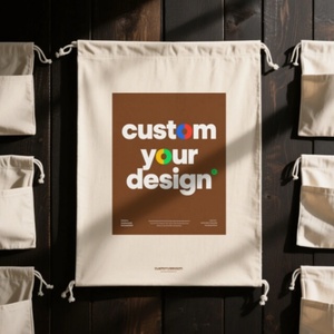 Custom Eco Natural Reusable Cotton Twill Tote Bag Shoulder Strap All Season Shopping Bag Featuring Colorful Logo Customized - Product Image 3
