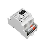 Décodeur DMX512 à 4 canaux compatible RDM pour éclairage LED avec boîtier en plastique, installation sur rail DIN