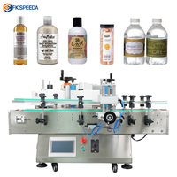 FK605 Applicateur d'étiquettes automatique à grande vitesse de bureau, double taille, pour étiquetage de bouteilles rondes, machine d'étiquetage de contenants