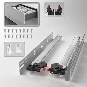 AOLISHENG 1 Pair <strong>Undermount</strong> Soft Close <strong>Drawer</strong> <strong>Slides</strong> 80lb Load Capacity Full Extension Hidden Bottom Mount Locking <strong>Drawer</strong> Rails - Product Image 1