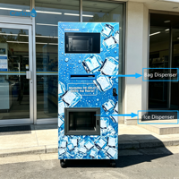 Distributeur automatique de glace avec écran publicitaire optionnel, installation facile, pour magasin de proximité
