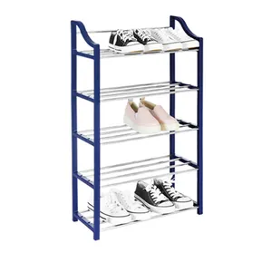 Boutique Stackable Simple Plastic Stainless Shoe Racks Organizer Storage For Home