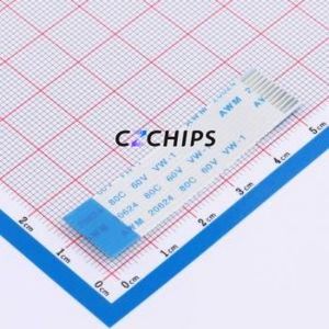 FFC-1.0-12P-50mm-B FFC Cable (Flexible Flat Cable) P=1mm Connector 12P 1mm 0.3mm Reverse - Product Image 1