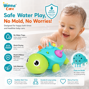 Jouet musical <span class=keywords><strong>tortue</strong></span> rampante Montessori en plastique avec bulles lumineuses, sons apaisants et divertissants, jouet éducatif sensoriel pour l'apprentissage - Product Image 5