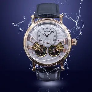 TIME TOKEN Business Tourbillion Automatic Mechanical Watch Men Stainless Steel Case Chronograph Watch Mechanical Custom Logo