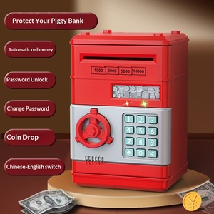 Cross-border Children's Piggy Bank Automatic <b>Roll</b> Money Fingerprint Electric Large Capacity Simulation Deposit Machine Toy - Product Image 2