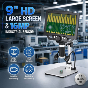 Microscopio Digital G1600 de 9 Pulgadas y 1080P para Joyería Profesional, Gemología, Monedas, Inspección de Relojes y Soldadura SMT de PCB - Product Image 1