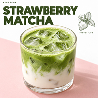 Matcha aromatisé à la fraise pour les menus saisonniers des cafés, poudre de thé matcha en gros pour les salons de thé et les marques de boissons