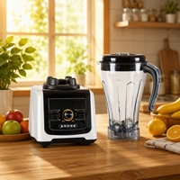 Robot culinaire professionnel 4/6 lames pour broyer la glace, mixeur, blender pour smoothies, 1500W, 5 vitesses, pour usage domestique et en camping-car