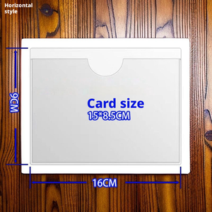 ที่ใส่ป้ายกันน้ำแบบติดด้วยตนเอง PVC กระเป๋าใส่บัตรใสกันฝุ่นสำหรับชั้นวางสินค้า<span class=keywords><strong>ใน</strong></span>โกดัง - Product Image 5