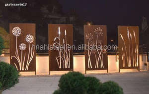 ポータブルモダンコルテン鋼装飾ガーデンフェンスパネル - Product Image 5