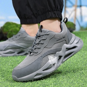 Nhà máy trực tiếp Trọng lượng nhẹ chống nghiền chống đâm thủng giày an toàn cho mùa hè ren-up đóng cửa lưới lót vật liệu bán buôn - Product Image 2