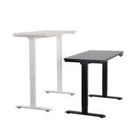 Cadre de bureau électrique réglable Table de bureau à double moteur Hauteur réglable avec chemin de câbles Largeur extensible pour le bureau