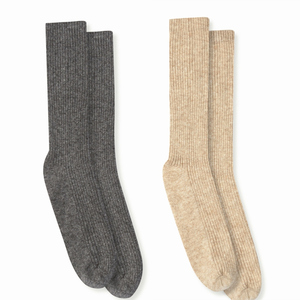 Winter <strong>Warm</strong> 100% Pure Ribbed Wholesale Cashmere <strong>Socks</strong> for <strong>Women</strong> - Product Image 2