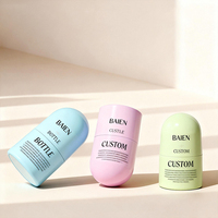 Emballage de conteneur de déodorant rond vide en plastique de luxe de 30ml 60ml rouleau d'huile sur la bouteille de déodorant