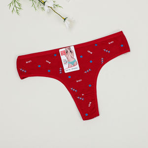 Slip in <span class=keywords><strong>Cotone</strong></span> di Alta Qualità all'Ingrosso, Mutandine Sexy a Vita Bassa con Stampa Floreale per <span class=keywords><strong>Donna</strong></span> - Product Image 3